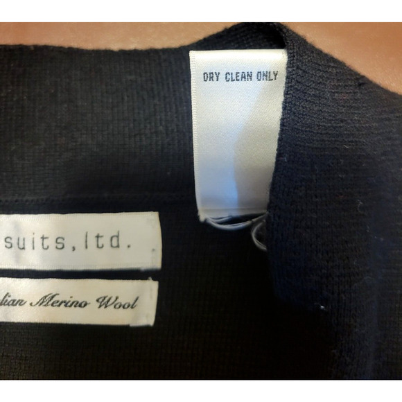 Pursuits Ltd. Brown Black 100% Merino Woolmark V-Neck Sweater Womens Large - Picture 7 of 9